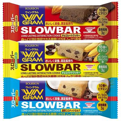 Шоколадный батончик Bourbon Slow Bar с кокосовым молоком x 36, набор из 108 шт. (Шоколадное печенье, банан, каждое)