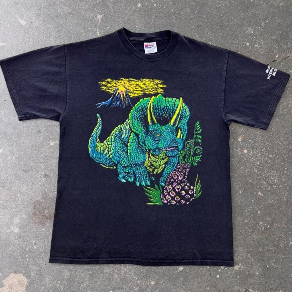 1990s McAllen International Museum Triceratops Dinosaur Tee | Large