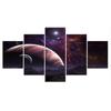 5Pcs Universe Planet Galaxy Decor 5 Pieces Pictures Canvas Wall Art Poster No Framed Room Decor Modern HD Print 5 Panel