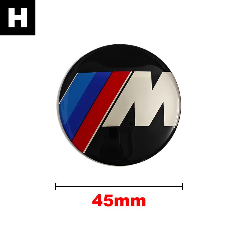 LKCW9 4.5cm Steering Wheel Emblem Sticker Steering Wheel Center Sticker For BMW E46 E90 F30 F20 F10 G20 G30 X1 X3 X5 M Interior Logo