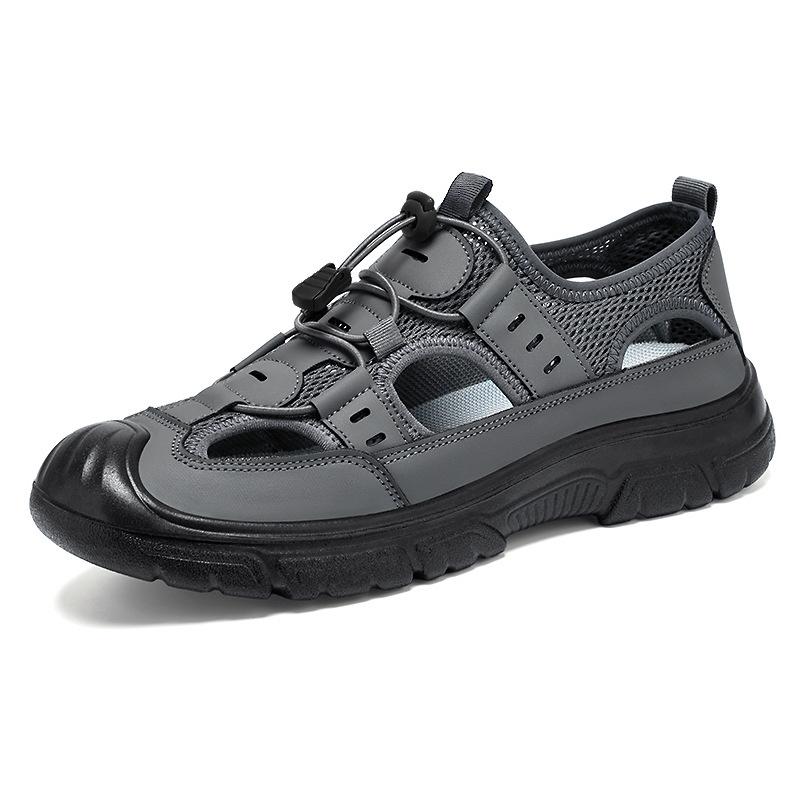 Fashion Men's Shoes 2025 Summer New Anti Slip Shoes Beach Hole Shoes Mesh Casual Shoes Men's Outdoor Sandals