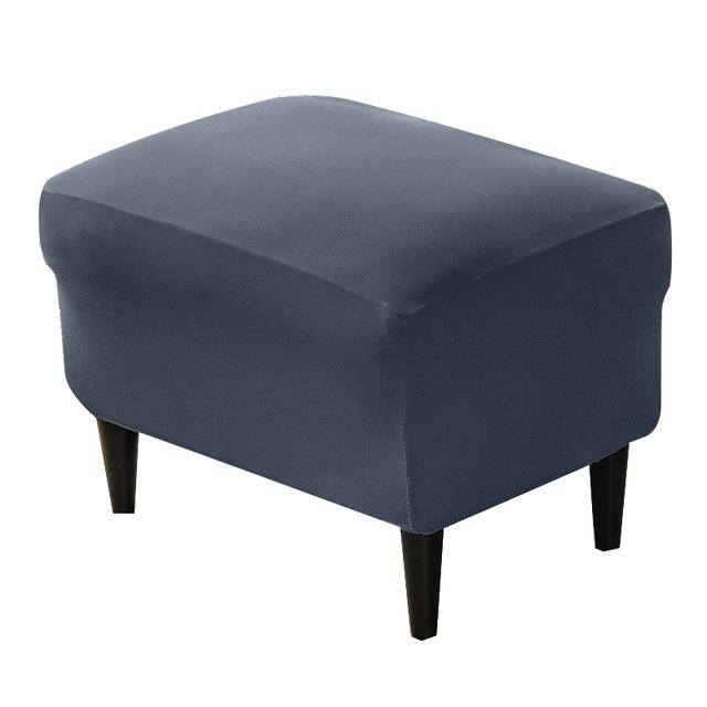 Elastic Footstool Cover Dust Covers Rectangle Nordic Fabric Footrest Slipcover Soft Chairs Protector For Living Room Home Decor