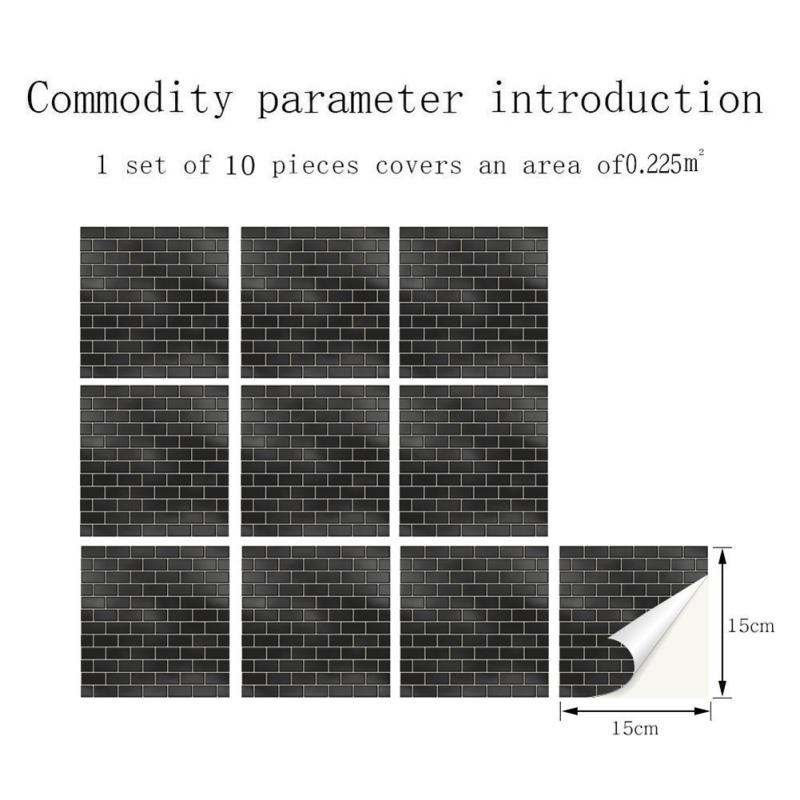 10 шт. 3D наклейки на плитку самоклеящиеся водонепроницаемые наклейки на стену кухня ванная комната украшение для дома