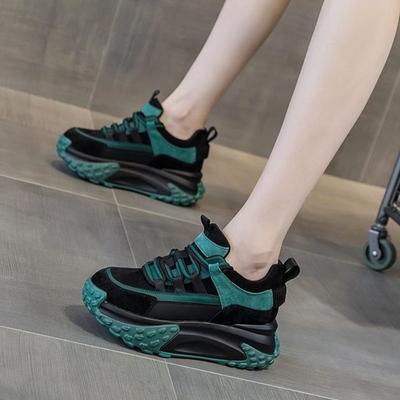 Женская спортивная обувь на высокой платформе, кроссовки в стиле папиных кроссовок, спортивные, дешевые, оригинальные, новые, эстетичные, корейский стиль, A H предлагает 39