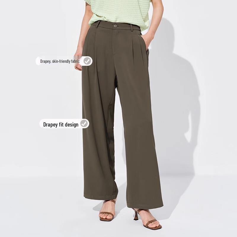 Sweet Basil Women's Draped Casual Long Pants