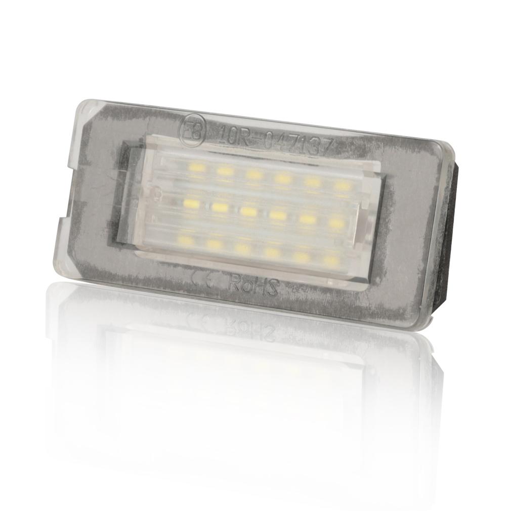 2 шт., белые 18SMD автомобильные светодиодные лампы освещения номерного знака, бусины для BMW Mini Cooper R56 R57 R58 R59, автомобильный источник света, без ошибок