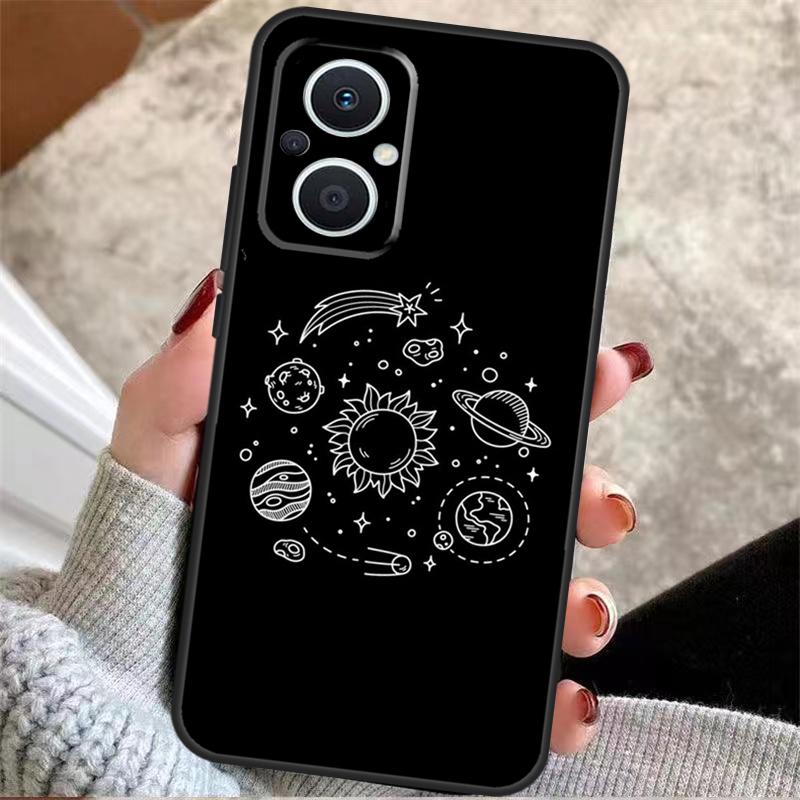 Эстетичный Космос Звезды Планета Для OPPO Reno 14 10 11 12 13 Pro 7 8 Lite 8T 11F 12F 13F 14F OPPO Find X9 X8 X5 X6 Pro Чехол