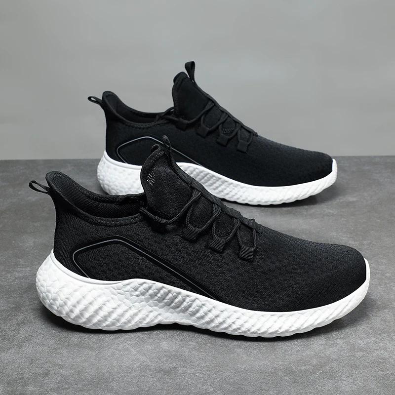 MAEDEF мужские дышащие сетчатые кроссовки для бега легкие для ходьбы противоскользящие теннисные классические черные модные спортивные туфли для мужчин