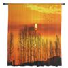 Sunset Woods Bird Silhouette Window Curtain for Bedroom Sheer Curtain for Living Room Luxury Tulle Curtain for Kitchen