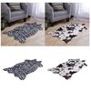 Zebra/Cow Animal Printed Carpet Imitation Rug Anti-slip Living Room Mat Decor