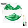 Creative Souvenir Making Kit Moving Sand Art Picture Liquid Motion, 3D Deep Sea Sandscape Quicksand Decor, Round Complete Supplies Glass Frame Display