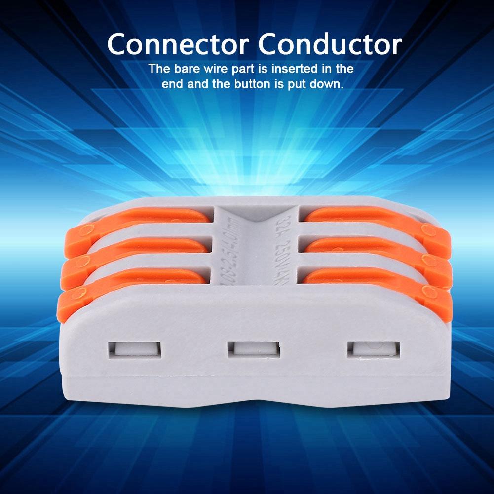 50 шт. Проводник 11~28AWG PCT23 Оранжевый Быстрозажимной Клеммный Соединитель