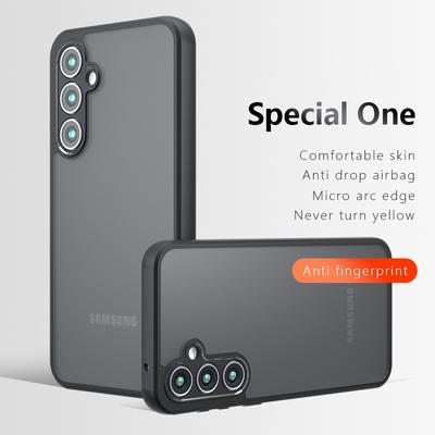 Для Samsung Galaxy M35 F15 M55 M15 C55 5G матовый анти-отпечатков пальцев прозрачный цветной ударопрочный чехол TPU противоударный не желтеющий задняя крышка Shell