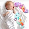 Baby Seahorse Musical Rattles Toys Infant Stuffed Animals Soft Toy with Bright Colors Crinkle Sound Paper Newborn Toys Gifts