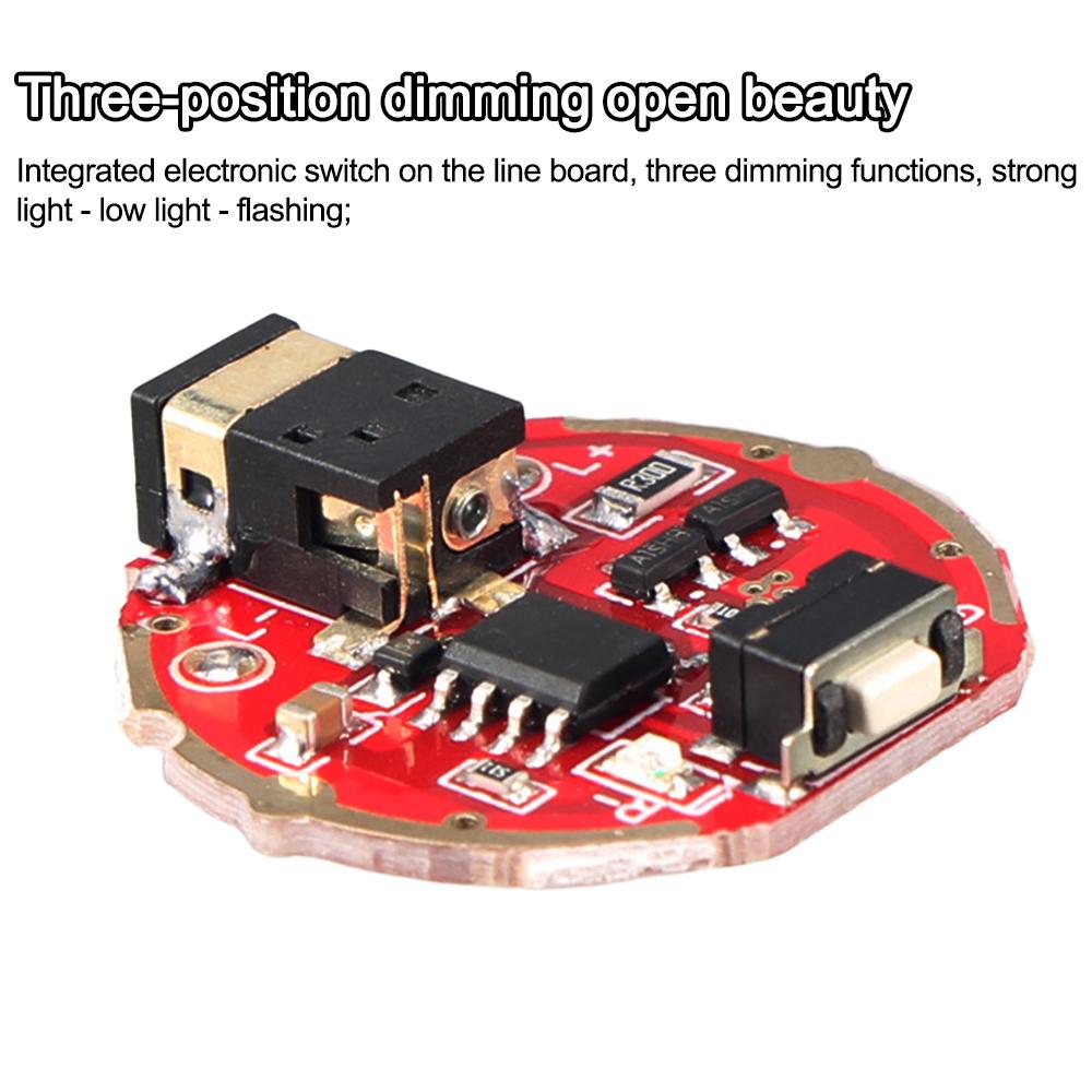 25/26/28mm Micro USB / 3.5mm DC Charge Port Driver Board Middle Switch Drive Circuit Plate for T6 L2 LED Rechargeable Flashlight