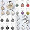 Keychain Accessories Pendant Floral Thanksgiving Text Good Friends Retro Personalized Keychain Gift Pendant
