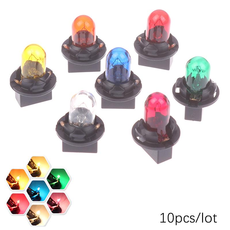 10PC 5W 12V Car Led Bulb Interior Lights Dashboard Heating Indicator Wedge Auto Instrument Lamp Air Conditioning Lamp