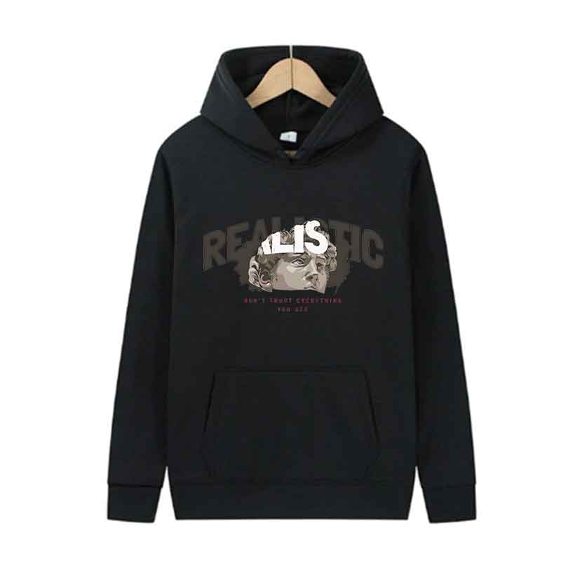 Autumn Europe and America Print Sports Hoodie Fashion Trends Tops Men Casual Streetwear Blue Pullover Spring Unisex Clothing