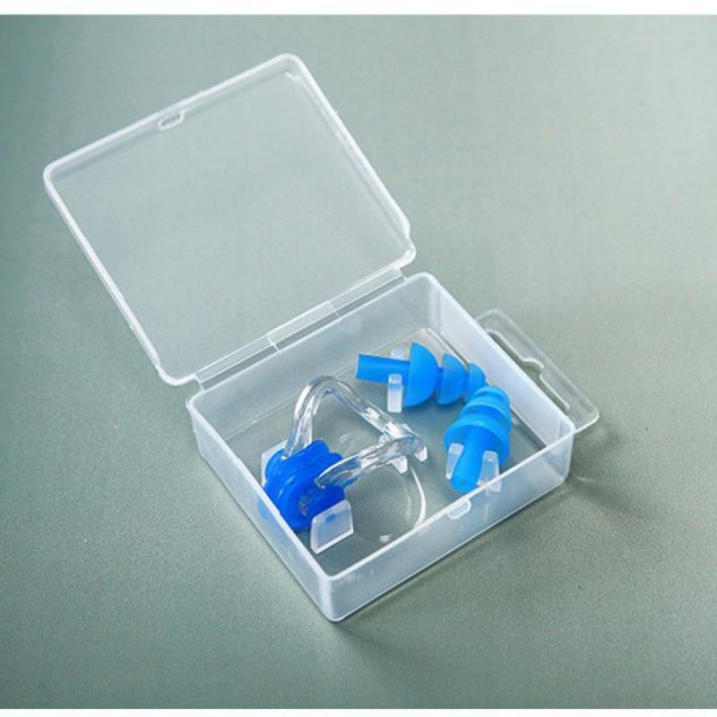Soft Silicone Nose Clip Earplugs Set Swimming Diving Kids Adults Yellow Blue Black Pink