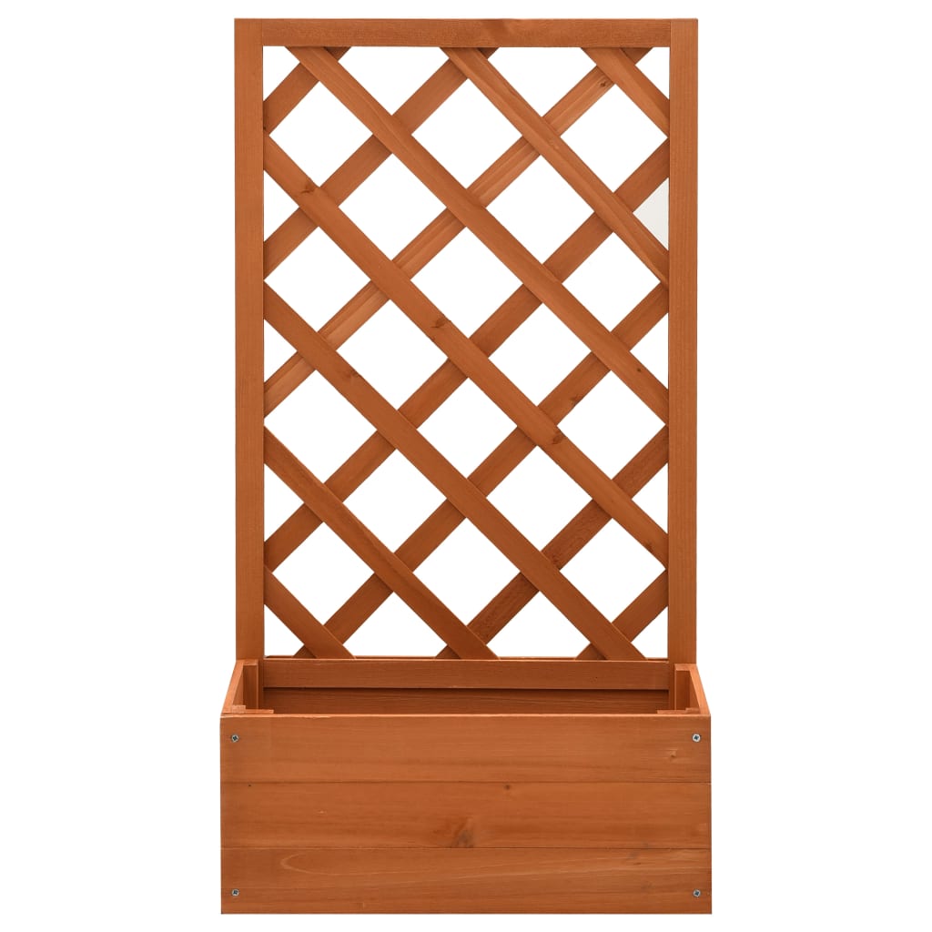 Garden Trellis with Flower Box Orange 50 x 25 x 90 cm Pine Wood