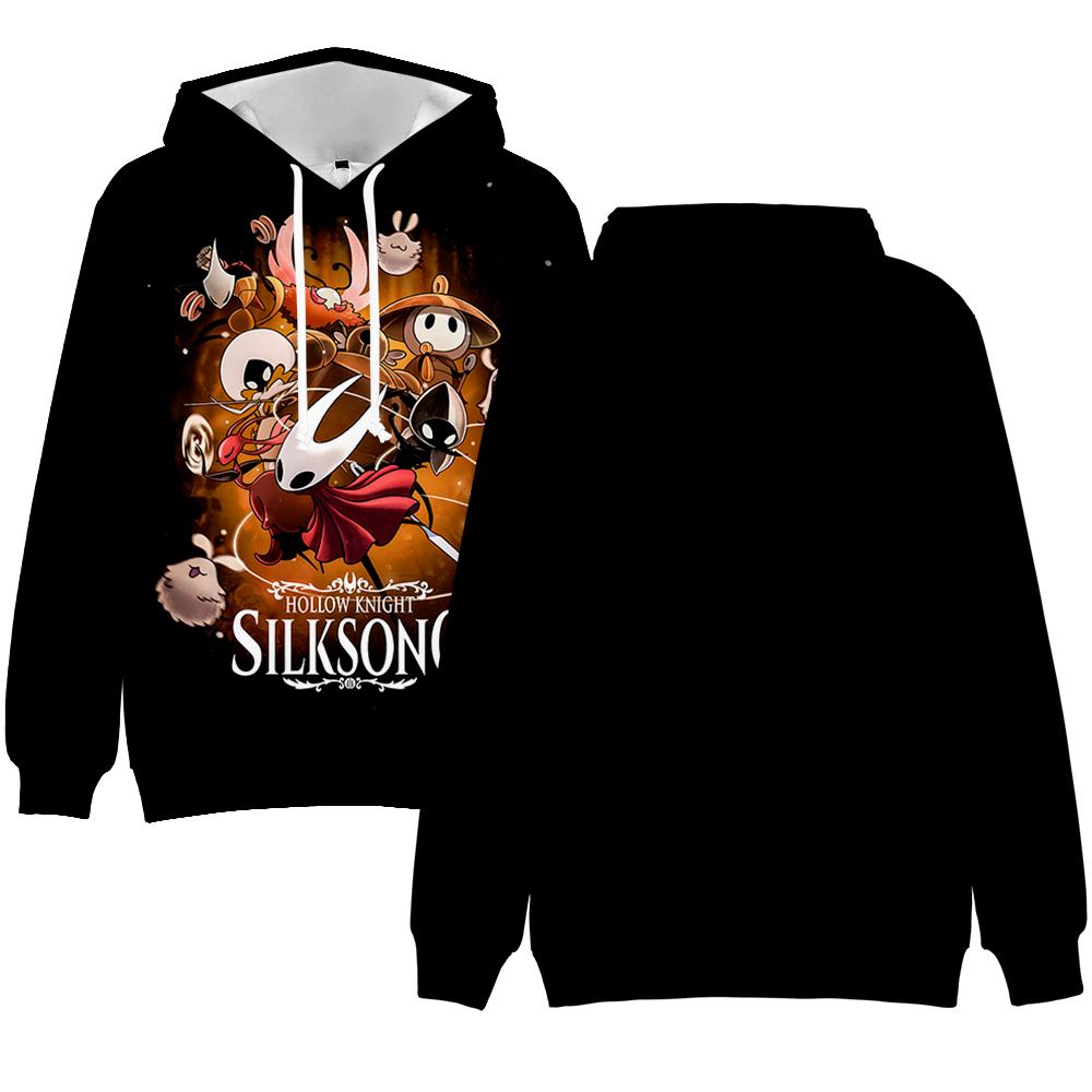 Толстовка Hollow Knight Silksong с капюшоном Harajuku Autumn Pullover Fashion Unisex Long Sleeve Casual Streetwear Свободная уличная одежда