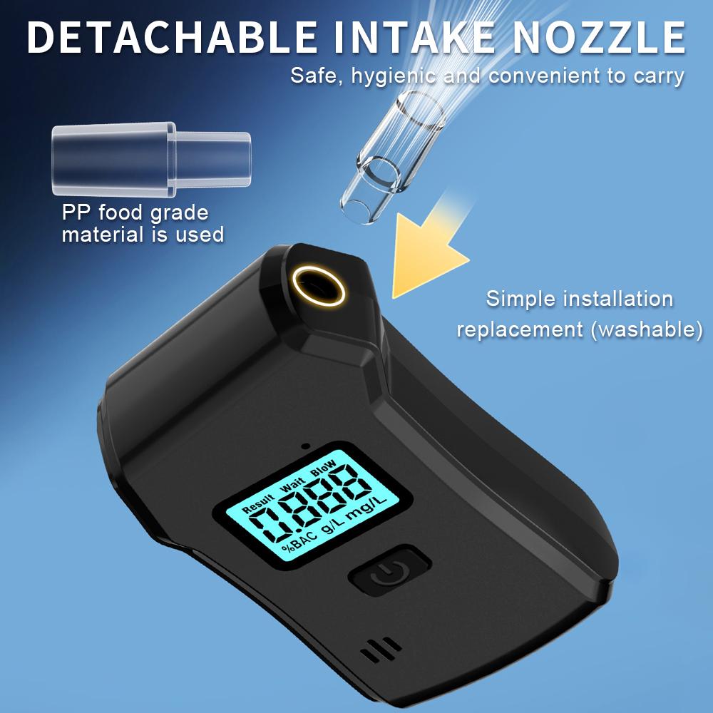 Portable Breath Alcohol Tester LCD Display Alcohol Breathalyzer Drunk Driving Tester Police Alcohol Checker Blowing Detection