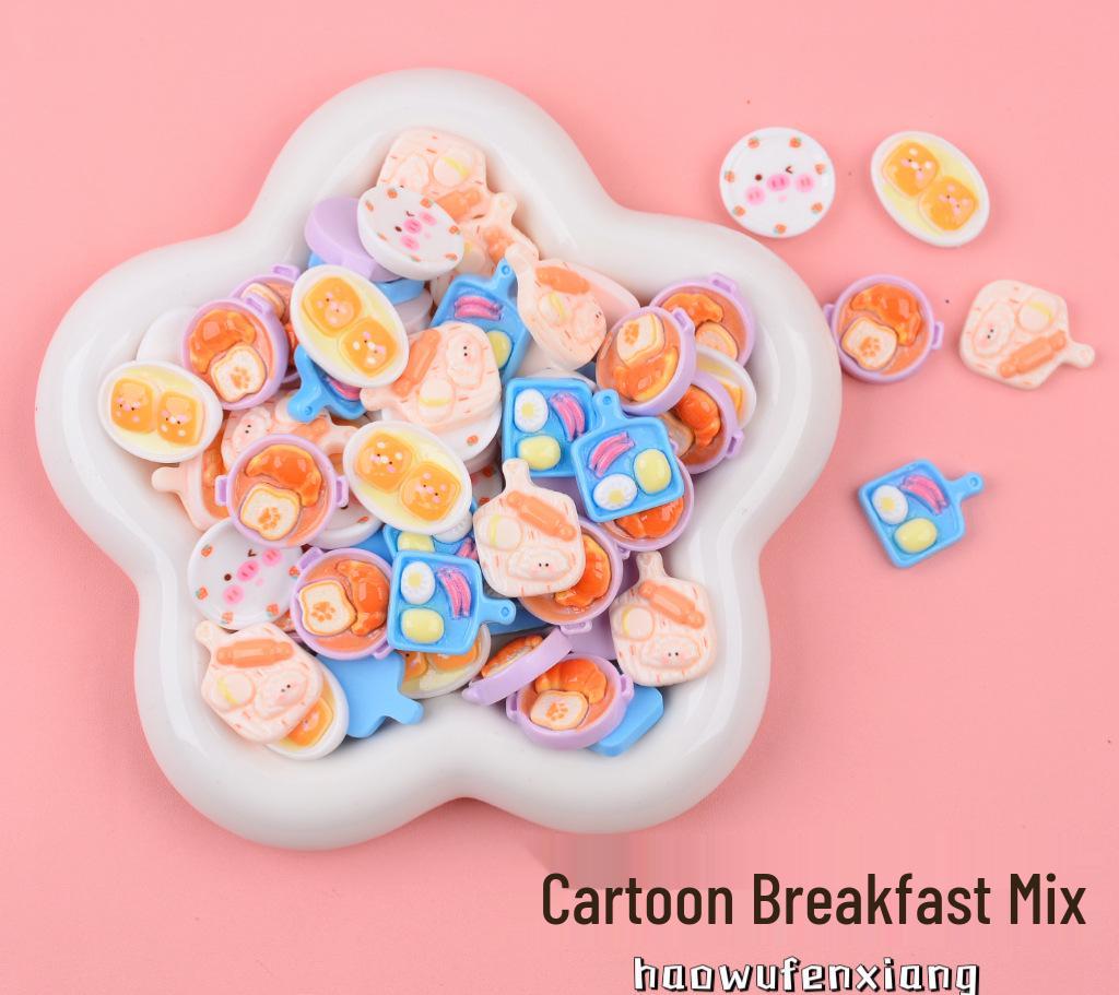 Мини Медведь Хлеб Смола Аксессуары: Заколка для волос, Магнит, Клей-крем, DIY Имитация еды, Игрушка