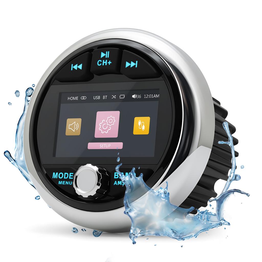 Boat Radio MP5 Marine Stereo Media Player MP5 Marine Radio Player Bluetooth-compatible FM AM For Boat Yacht ATV UTV SPA