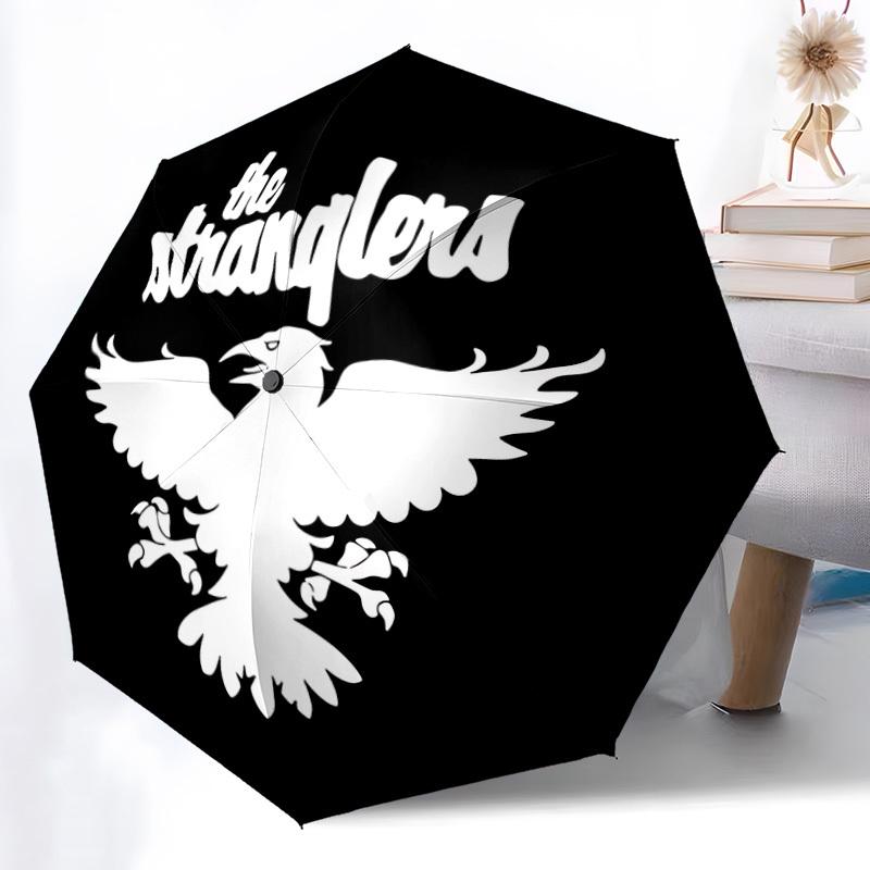 1pc The Stranglers Automatic Folding Umbrella - 8-Rib Automatic Open/Close, Portable Collapsible Compact Umbrella yy251218004