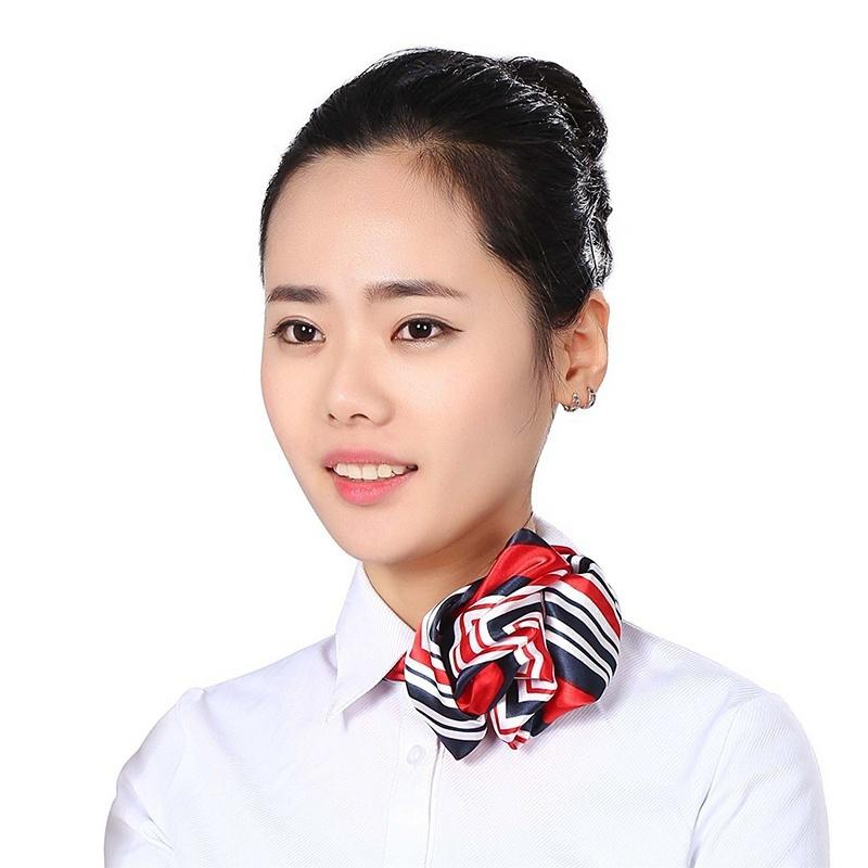 Hotel Silk Scarf Women Printing Wrap Kerchief Neck Scarf 50*50cm Retro Ladies Scarf Foulard Square