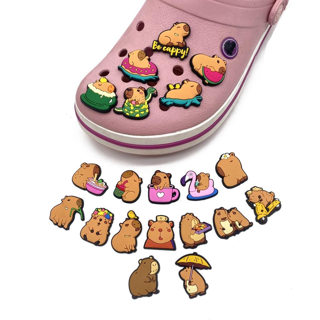 Подвески Crocs Серия Капибара: Аксессуары для обуви из ПВХ для самостоятельной сборки