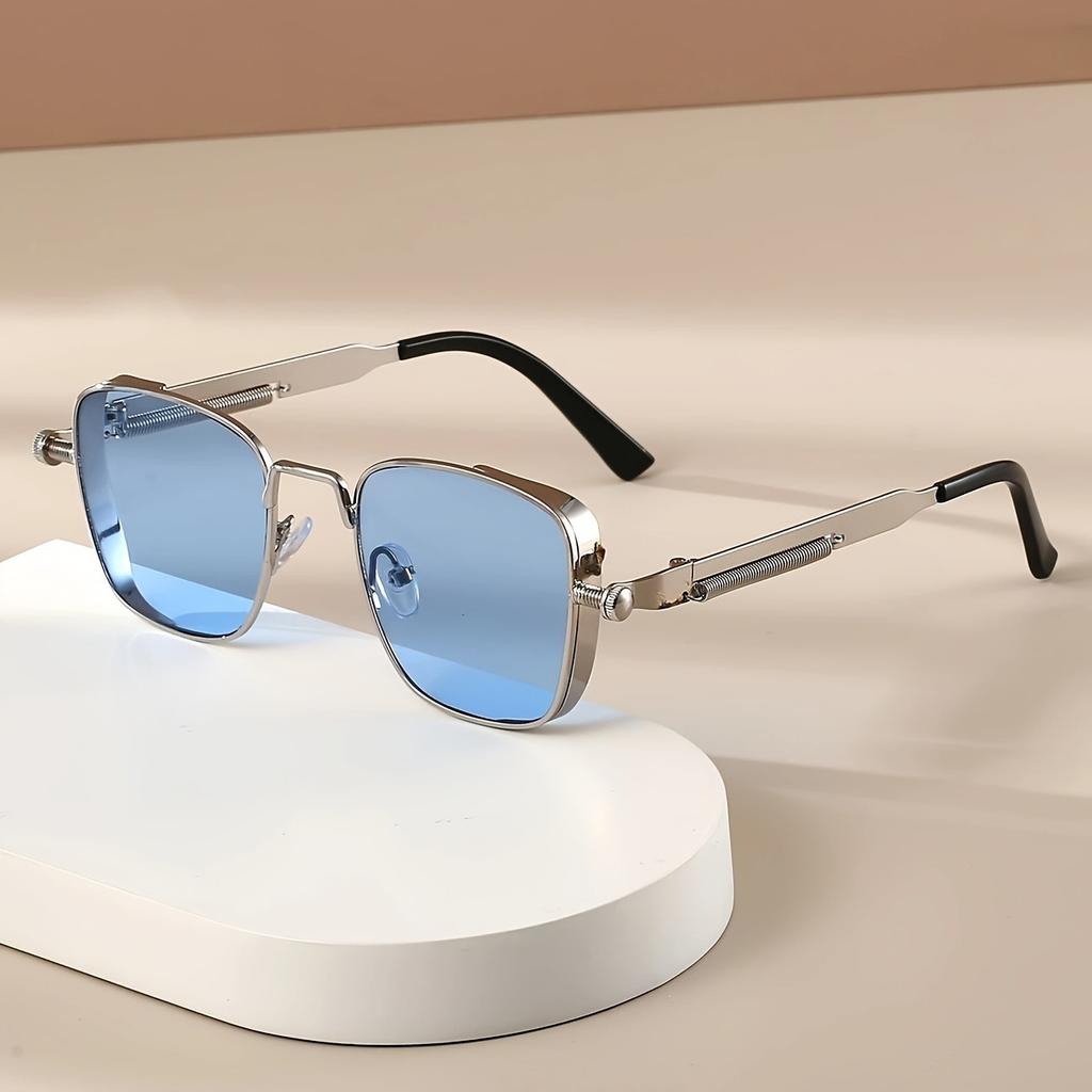 1 шт. Очки в стиле стимпанк для мужчин и женщин - Ретро металлический стиль, серебристая и золотистая металлическая оправа, прочные и долговечные