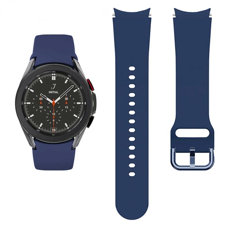 Силиконовый ремешок 20 мм для Samsung Galaxy Watch 7/6/5/4 40 мм 44 мм Pro 45 мм Браслет Ремень Galaxy Watch 6 4 Classic 47 мм 46 мм Correa