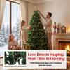 Artificial Christmas Tree, Hinged Xmas Tree with 2419 PE & PVC Branch Tips, 6ft, Green