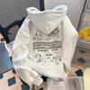 Свитшот для женщин Оверсайз С капюшоном Свободный С высоким воротником Повседневный Пуловер С длинным рукавом Весенний Свитшот Топ