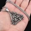 Titanium Steel Triangle Pendant Retro Men's Personality Trend Stainless Steel Necklace Jewelry