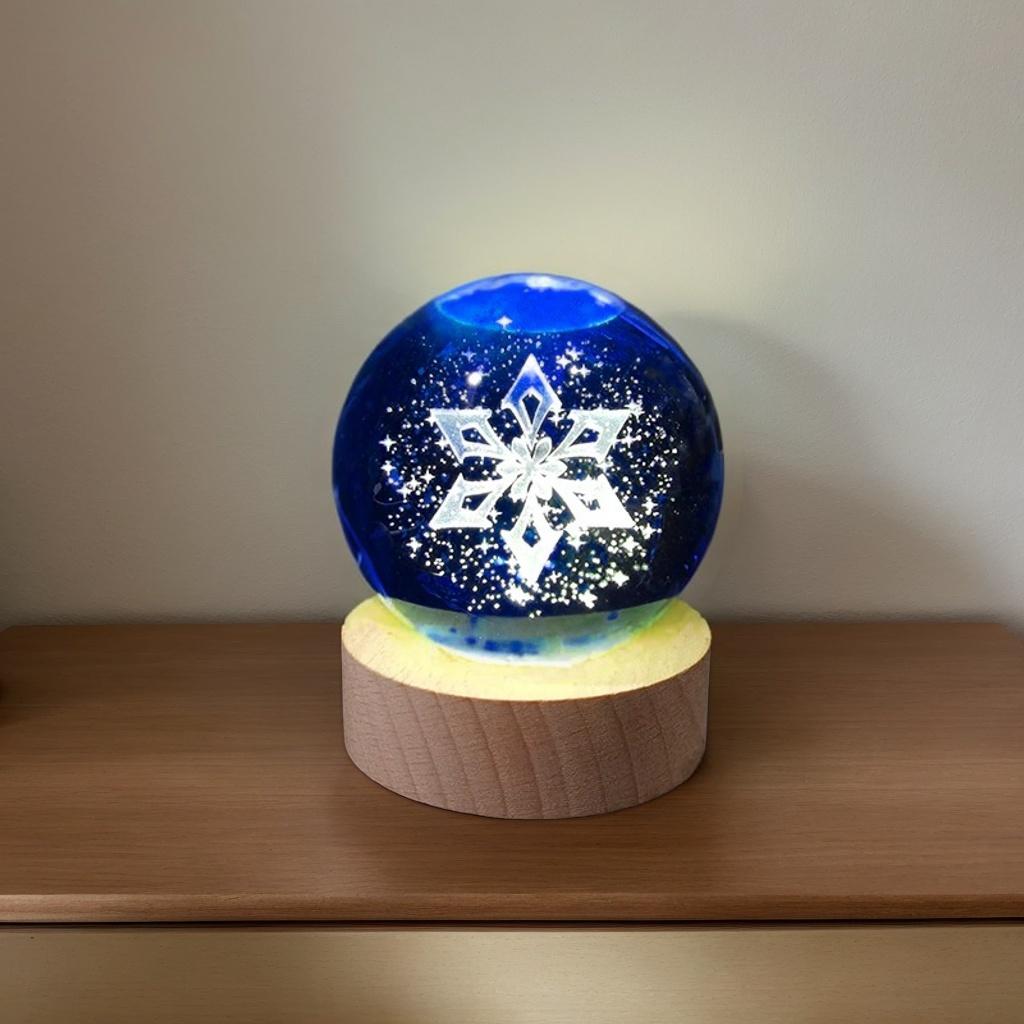 1 шт. 3D хрустальный шар для снежной скульптуры, USB ночник, подходит для украшения спальни и гостиной, на День отца/Мо