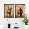 Ретро стиль войны, декоративные животные, олень, холст, картина, художественный принт, плакат, настенные картины, украшение для дома, спальни
