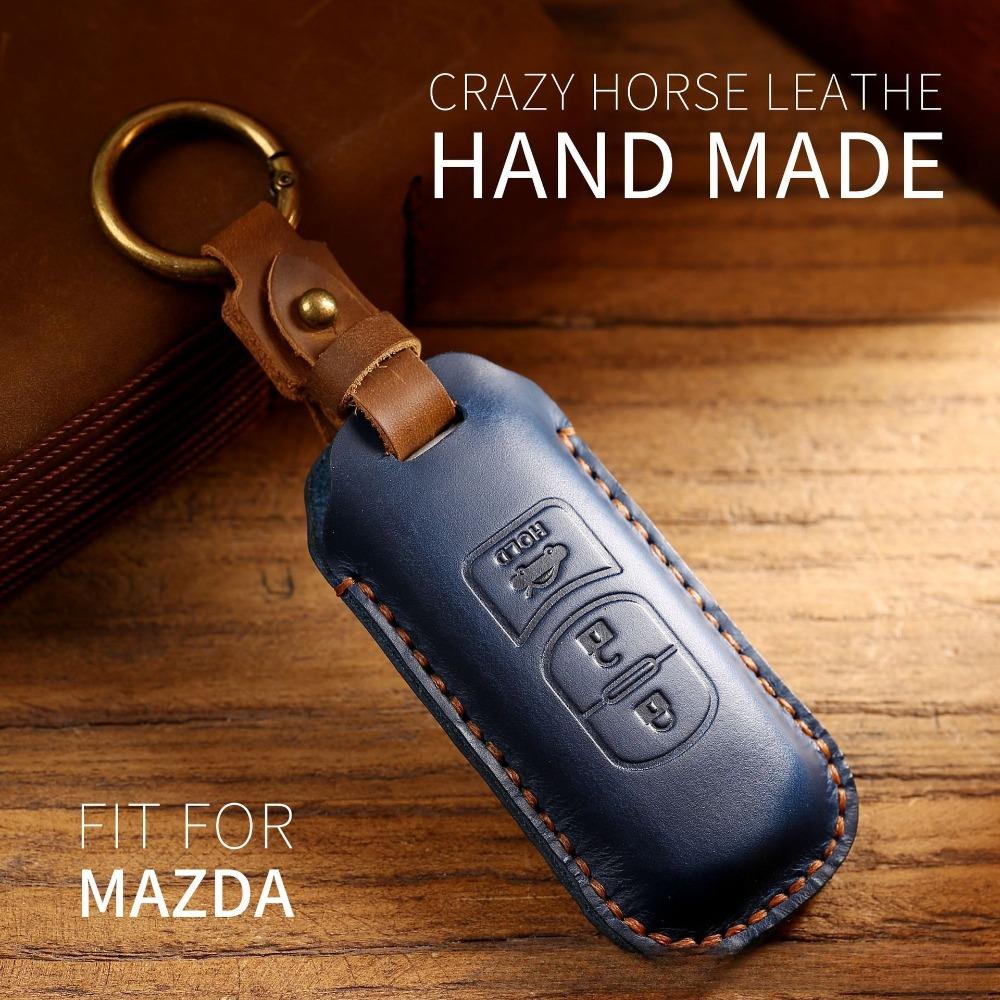 Leather Key Cover for Mazda 3 6 CX5 Atenza Car Keys Protective Case Durable Stylish