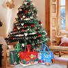 4Pcs Christmas Gift Bag with Handle Xmas Non-Woven Tote Bag Santa Snowman Candy Treat Bag Navidad 2025 New Year Party Decoration