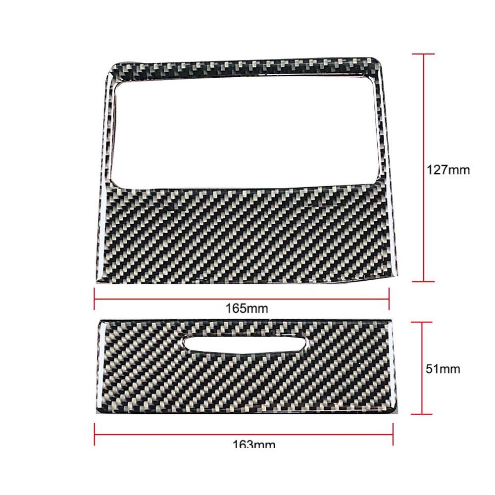 For BMW 3 Series E90 E92 2005-2012 - 3D Carbon Fiber Rear Air Outlet Storage Box Trim, Self-Adhesive Anti-Scratch Sporty