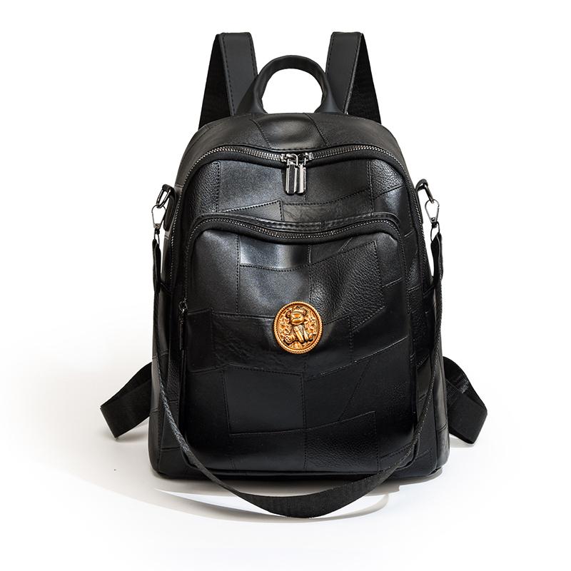Мягкий кожаный женский рюкзак, сумка на плечо, многофункциональная студенческая школьная сумка