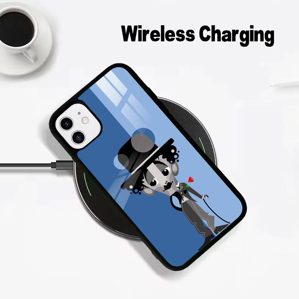 C-Charlie Chaplin Phone Case For IPhone17 16 15 14 13 12 11  Pro Max 16/15/14Plus Wireless Charger Cover Funda