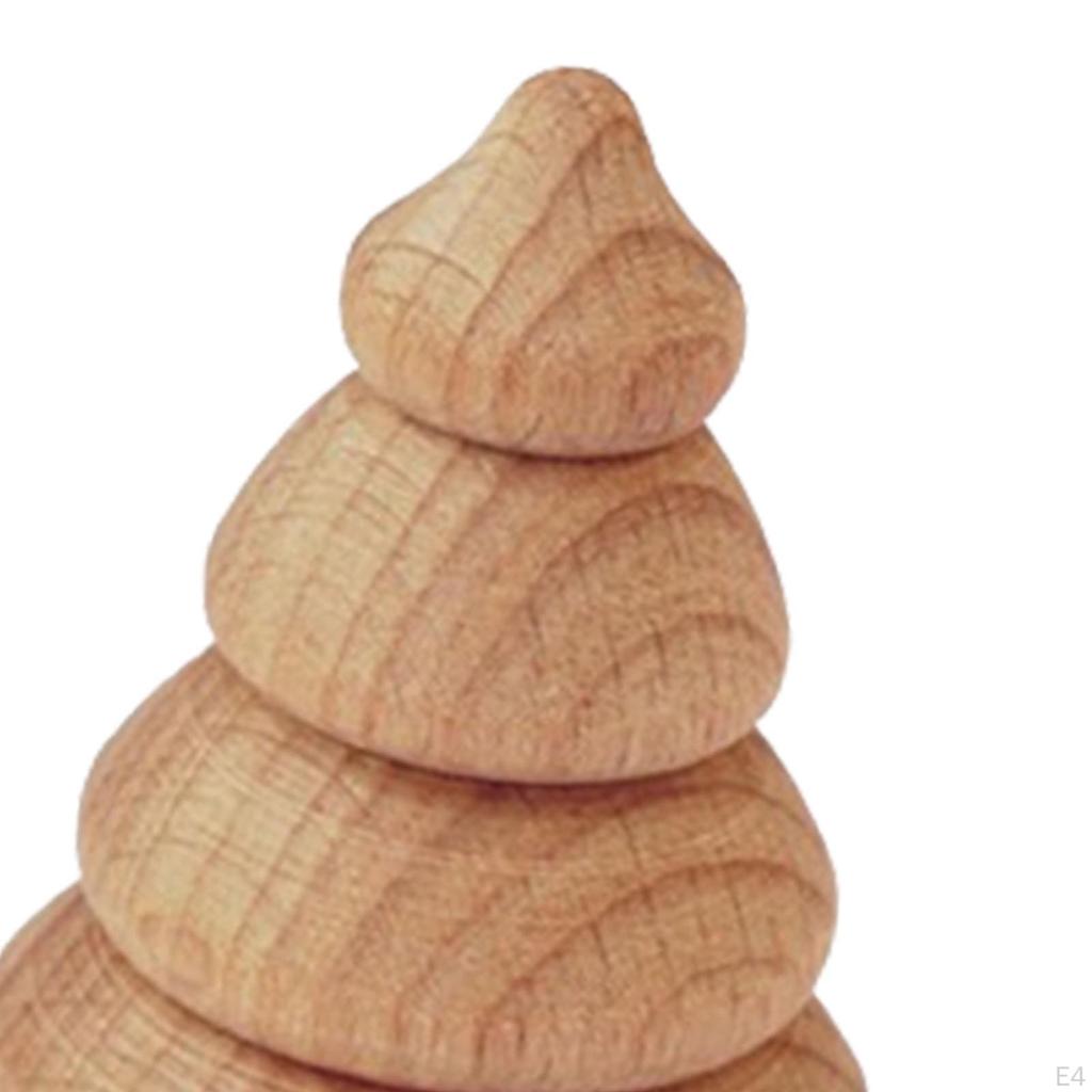 Blank Wooden Peg Doll Miniature Trees Drawing Toy Mini Tree Unfinished Christmas