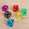 10pcs Six Sided 15mm Game Dices Transparent Cube Round Corner Portable Table Playing Games