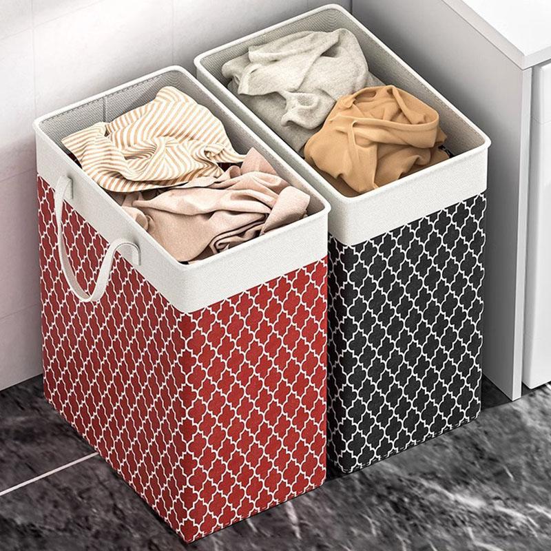 Домашняя ванная комната Складная корзина для белья Ведро для хранения грязного белья с печатным рисунком для спальни, гостиной, хранения игрушек