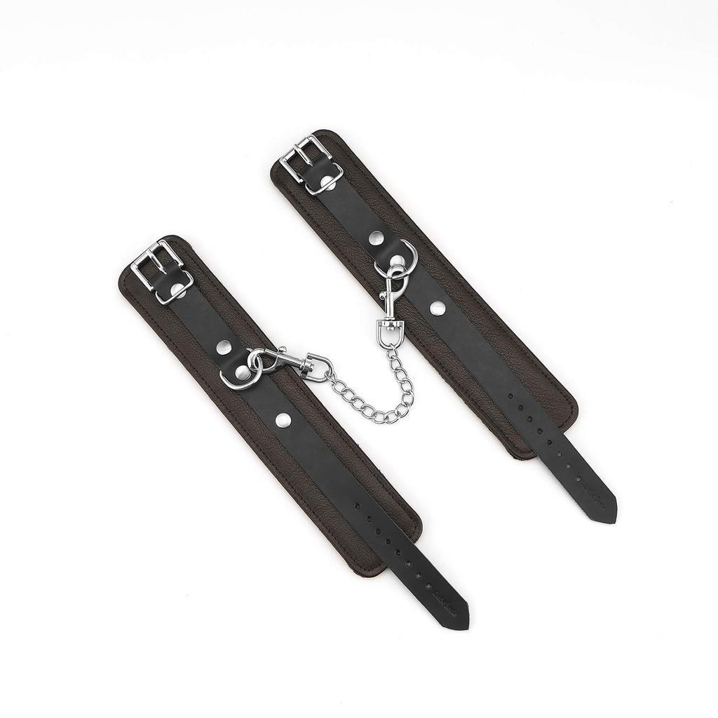 Liebe Seele Wild Gent Fetters SM Goods Restraint Genuine Leather Sheep Leather Queen Luxury Cosplay Dark Brown Restraint Play