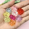 Hanmade Loose Beads Earrings Fashion DIY 10Pcs Acrylic Crystal Plum Blossom Jewelry Making 19.3mm Handmade Material Bracelet Transparent Accessories