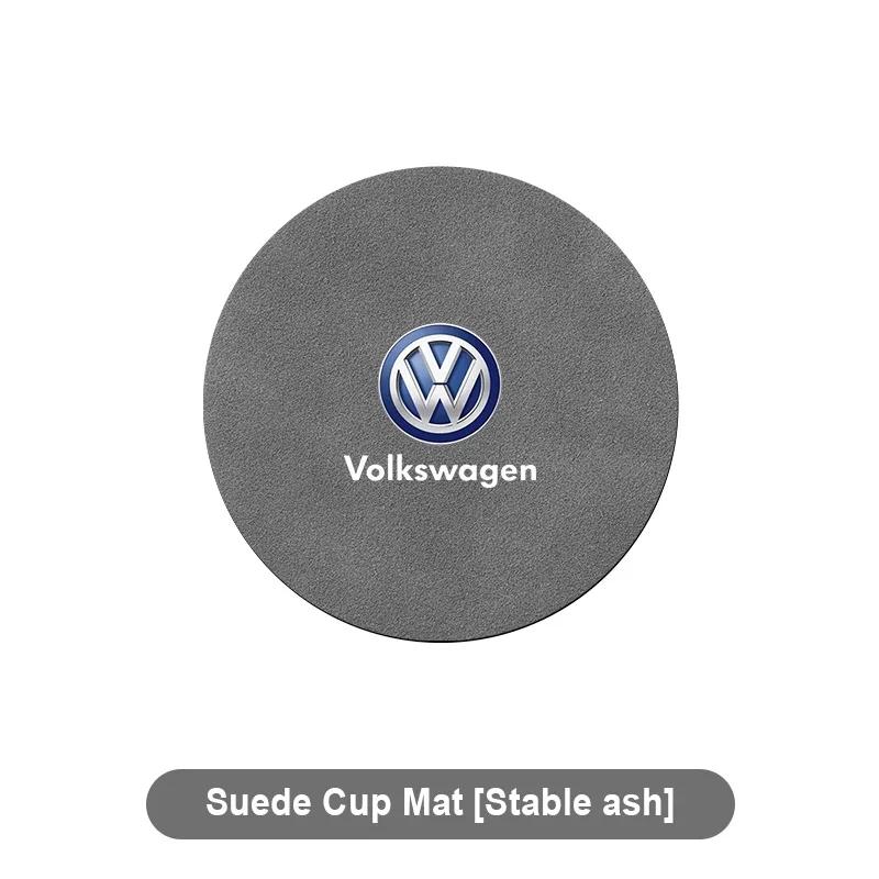 Для VOLKSWAGEN VW кожаная автомобильная подставка под стакан/кружку, противоскользящая подкладка, значок, автоаксессуары для Volkswagen Vw Golf 7 5 6 Mk4 Mk7 Mk5 Tiguan J