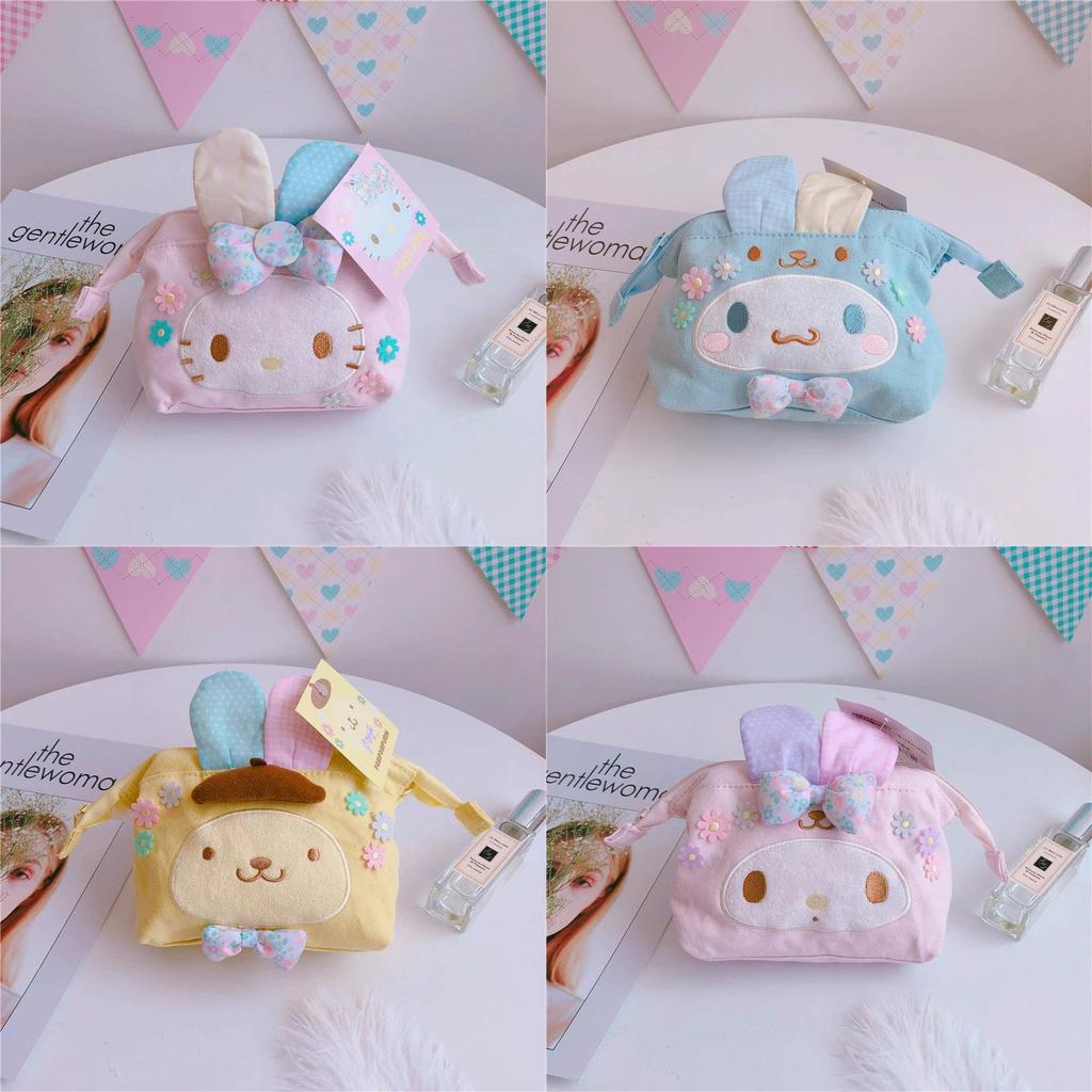 Канвасовая косметичка My Melody с мультяшным принтом, из дышащей прочной ткани, для ежедневного использования